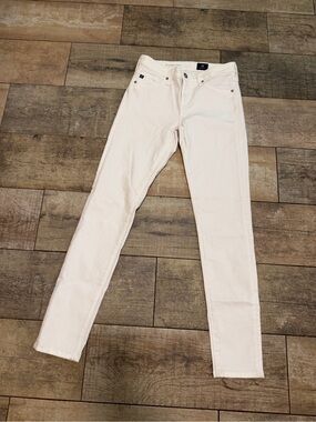 Ag Adriano Goldschmied White Classy Nautical Skinny Jeans New NWT Preppy